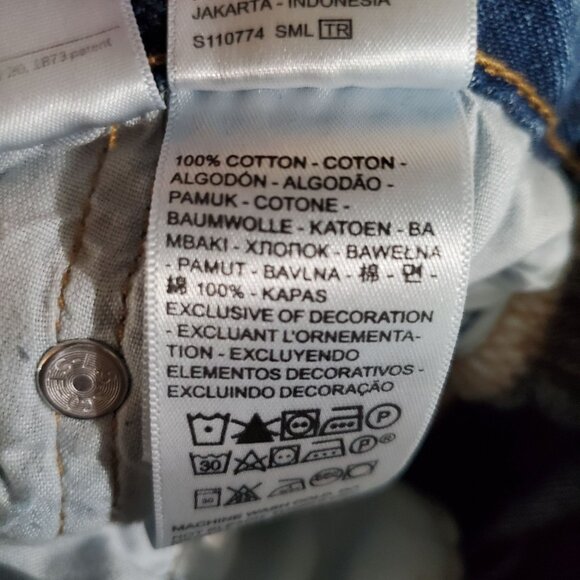 Levis Jeans Womens 27 Blue 501 90s Button Fly Straight Leg Denim - Picture 5 of 14